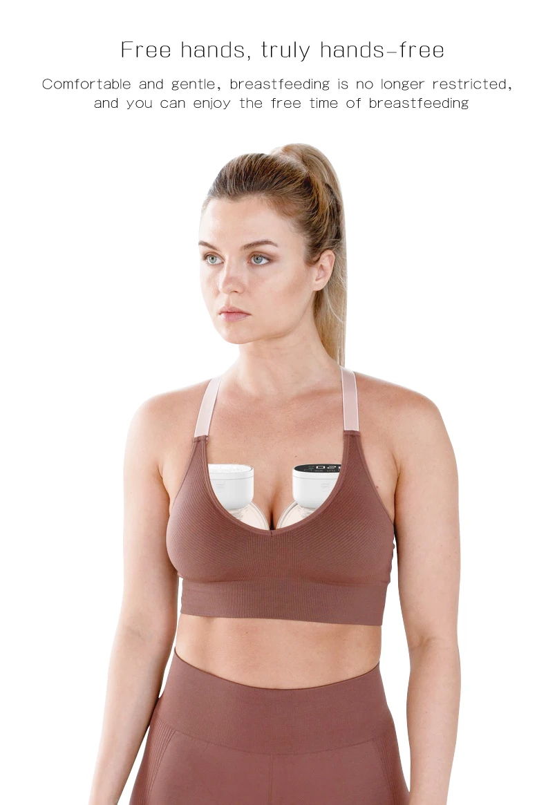 MY-376 Custom Bpa Free Wearable Electric Breast Pump 210ML Wearable Hospital Food Grade Silicone Safe Product for Breastfeeding