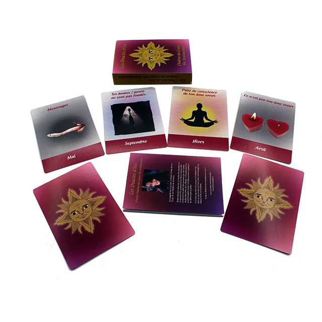 Custom Luxury Gilded Edges Tarot Cards With Booklet Custom Printed