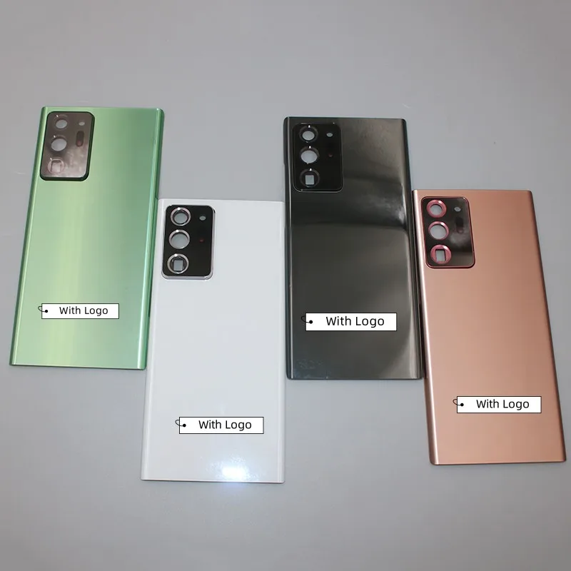 For Samsung Galaxy Note20 / Note 20 Ultra N980F N985F Glass Battery Back Cover Rear Door Panel Housing Case Camera Lens Logo
