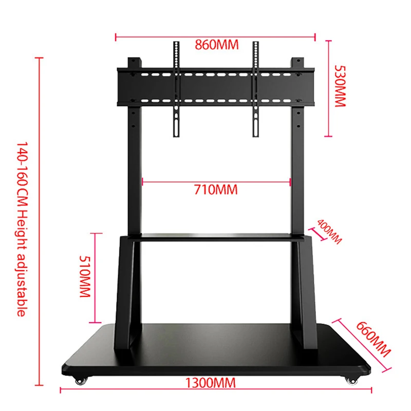 Usingwin ЖК ТВ-кронштейн 55-100 дюймов smart board Интерактивная Мобильная тележка-стеллаж для белой доски