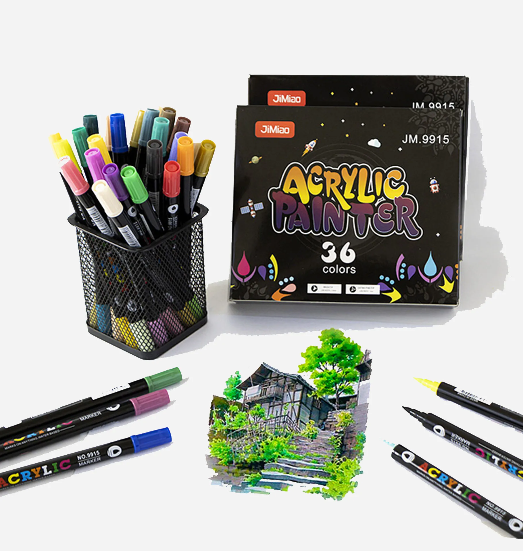 Import stationery customise arrtx golf shoes cloth marker graffiti acrylic markers  triangle felt tip acrylic marker 24 colors