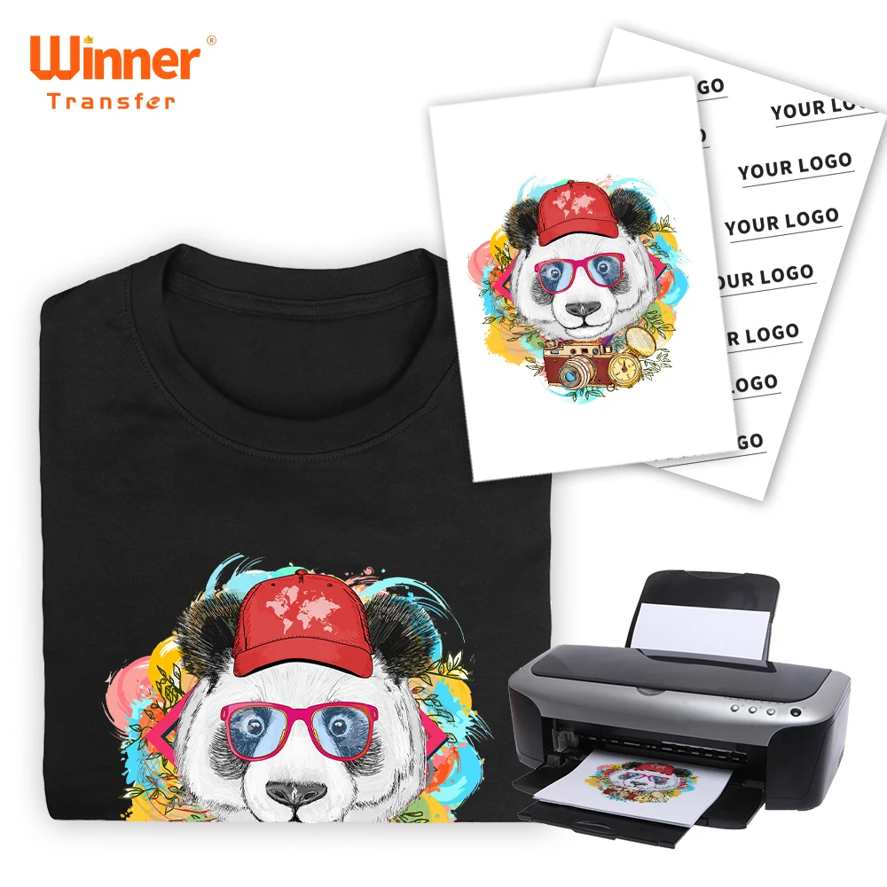 Winner Transfer Customized Logo Heat Press 8.5x11 Heat Transfer Paper for Dark Shirts