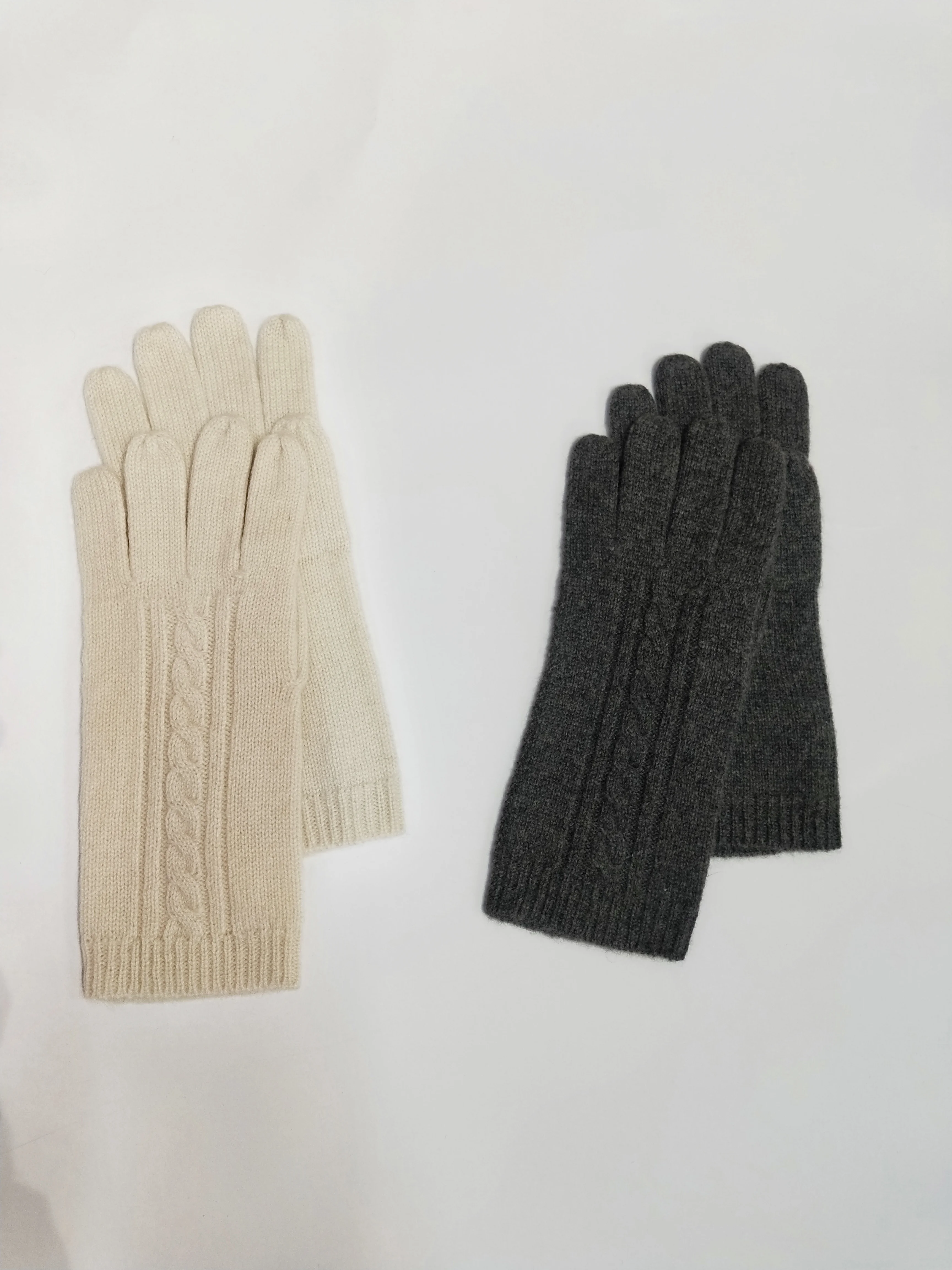 Wholesale ladies 100 cashmere gloves with cable