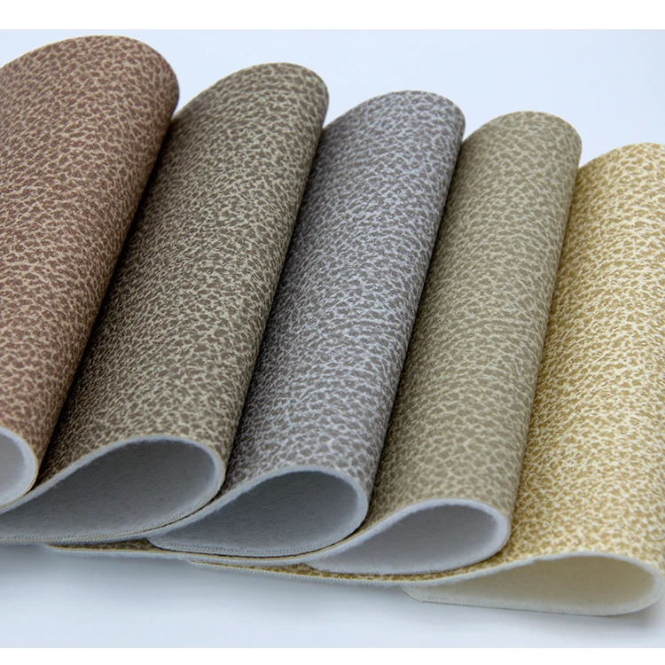 Abrasion Resistant faux leather fabrics white PVC material synthetic leather in stock for car upholstery