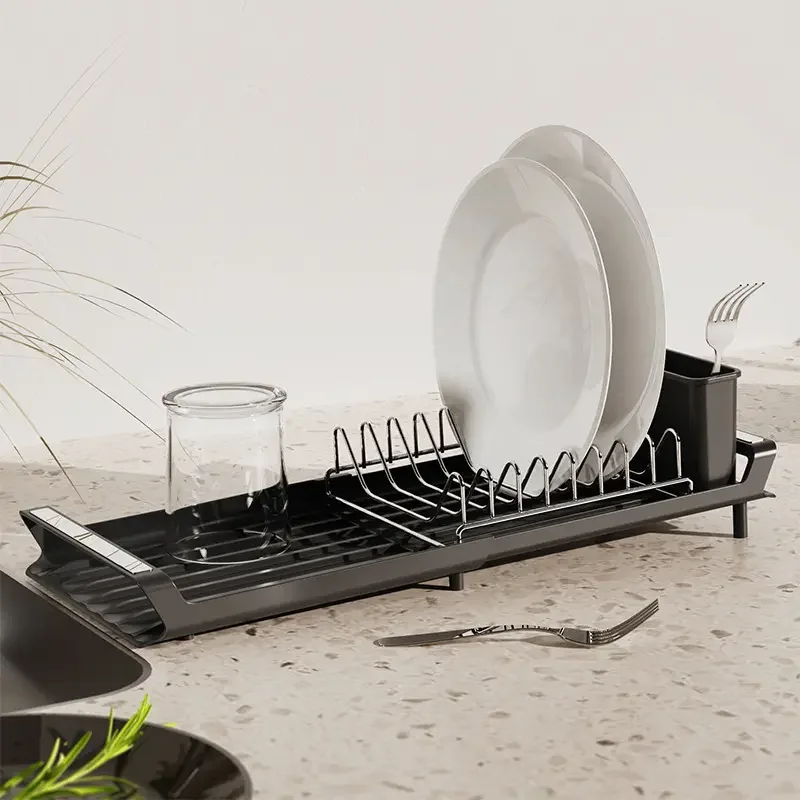 Kitchen Stainless Steel Tableware Organizer Extensible Sink Dish Bowl Drainer Removable Holder Dish Drying Rack for Cutlery