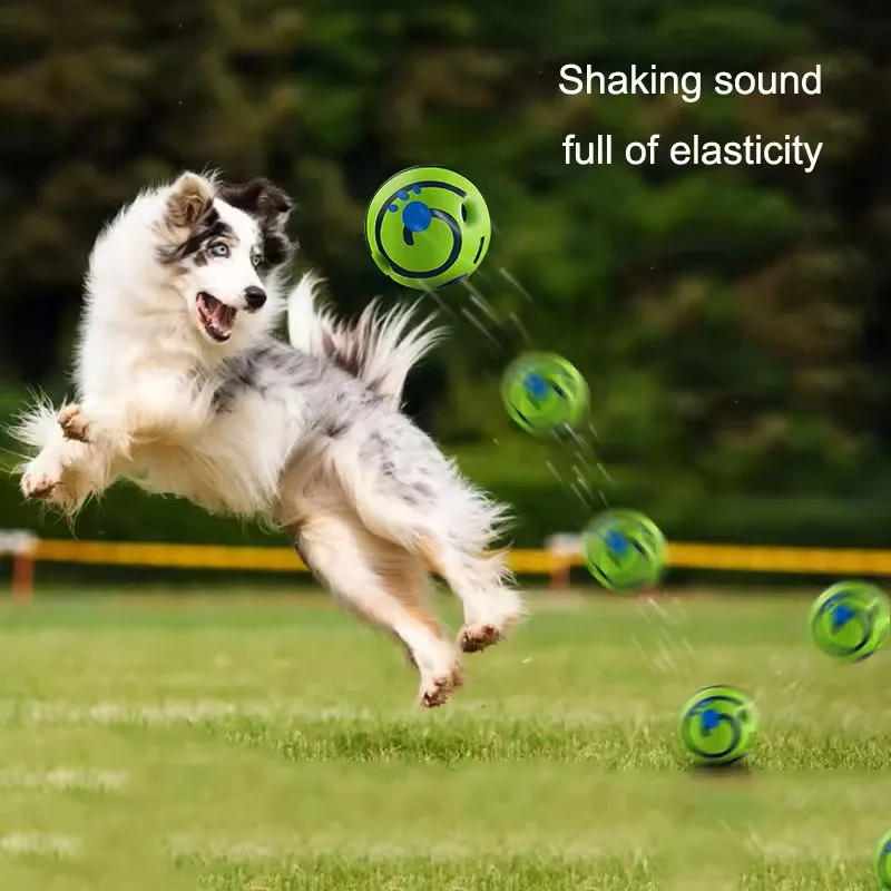 Factory Customization Wholesale PVC Durable Wobble Sound Dog Rolling Ball 8.8cm 11cm 14cm Pet Interactive dog Toy
