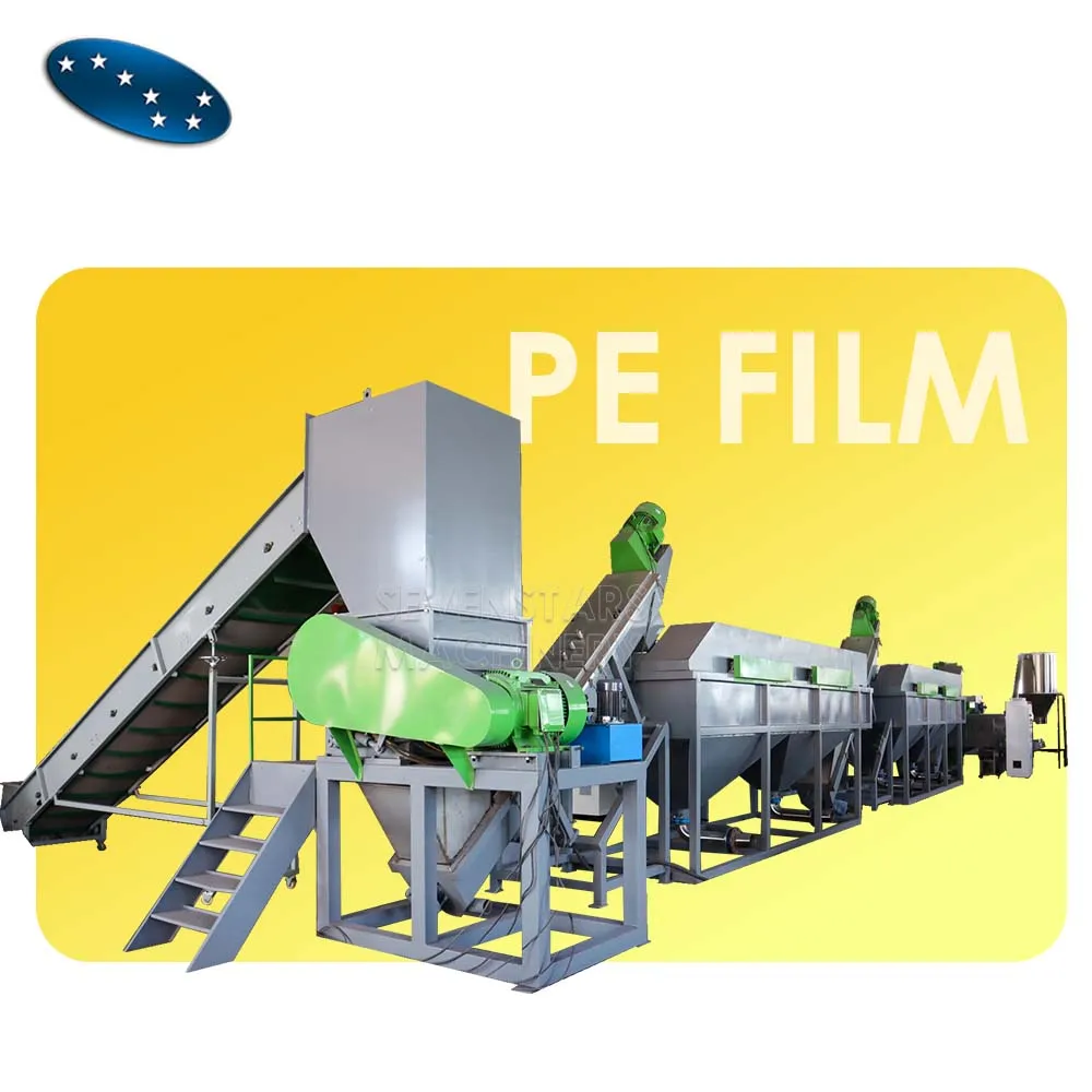 Plastic waste film PP HDPE LDPE washing and drying recycling machine line equipment