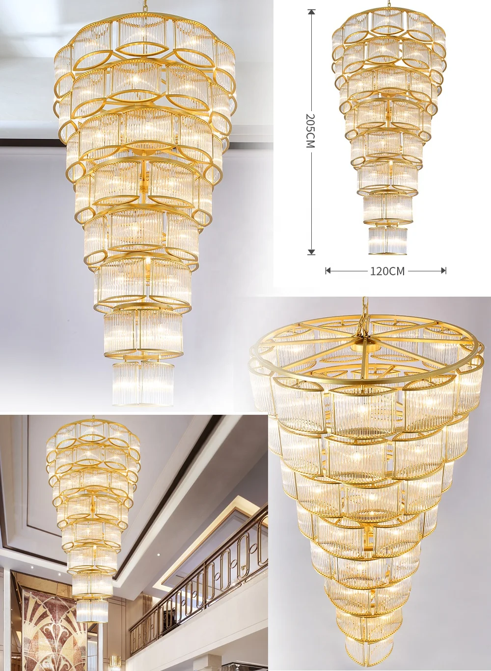 Заводская подвесная круглая Светодиодная потолочная люстра на заказ