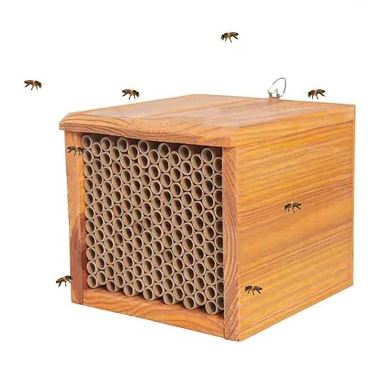 Bee House Wax Coated Bee Hive,Bee House for The Garden
