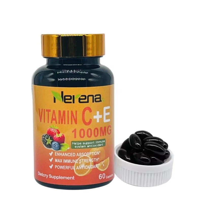 Factory OEM Customized Brand: Brightening Natural Vitamin E & Vitamin C Supplement.  Anti-Aging and Immunity Improvement.