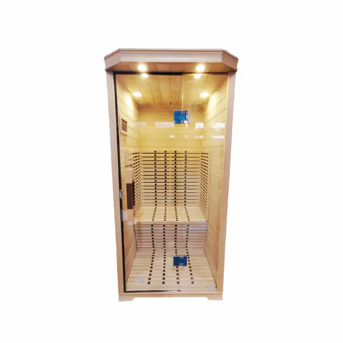 Solid Wood Modern Design 1 Person Steam Far Infrared Sauna Room
