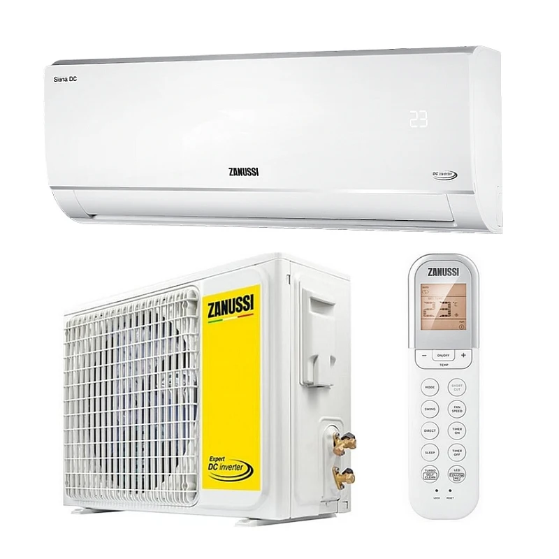 ZANUSSI siena dc inverter mini split 9k/12k btu R410a heat pump air conditioner energy saving low noise 220v 50/60hz