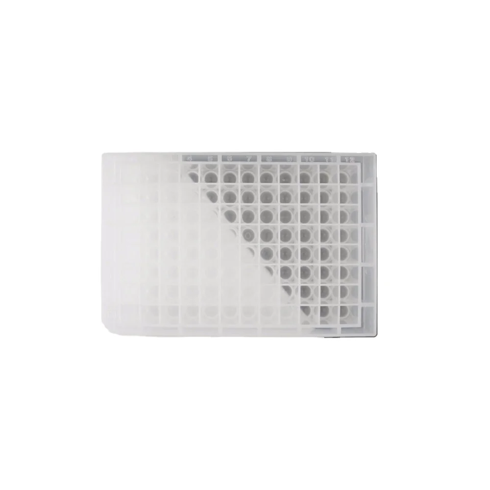 2.2mL Plastic Multiwell U-bottom Round Deep-well 96 Square Well Plate without Lid