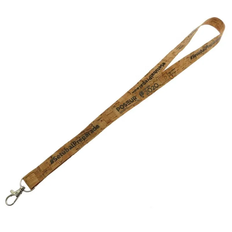 High quality customer design cork lanyard