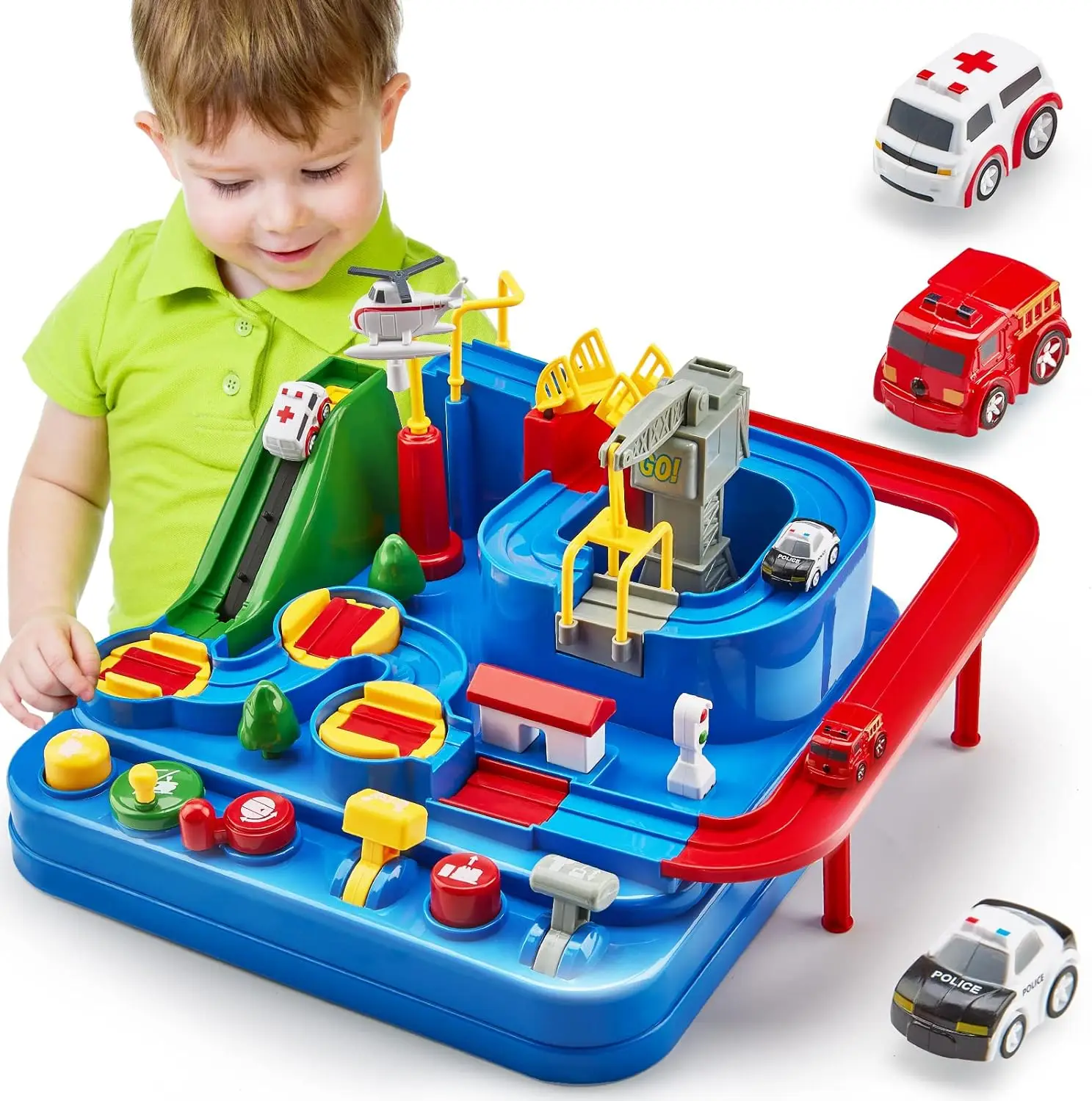 Large Race Track  3 Year Old Boy Birthday Gift Ideas Montessori/Thinking/Fine Motor Skills Toys  Stocking Stuffers for Kids Girl