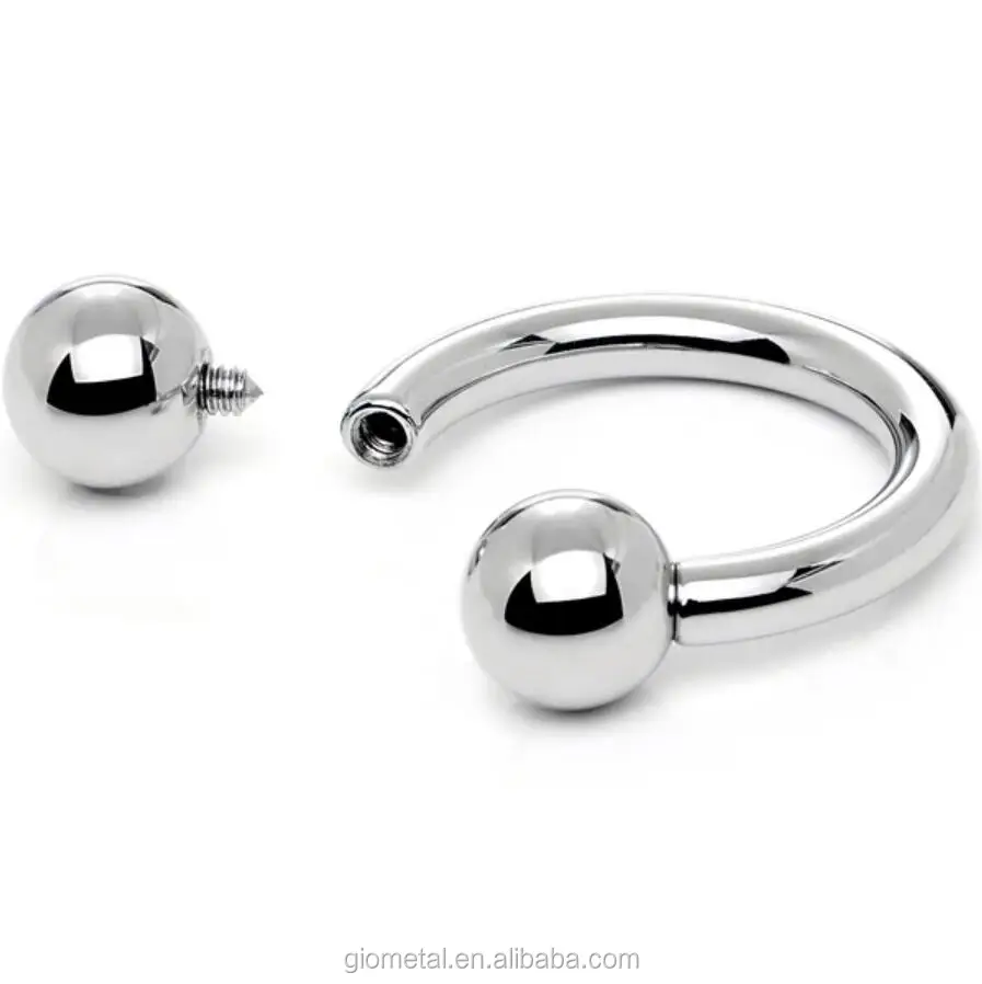 Customization ASTM F136 Titanium Internally Threaded Septum Clicker Horseshoe Circular Barbell Nose Jewelry Piercing Wholesale