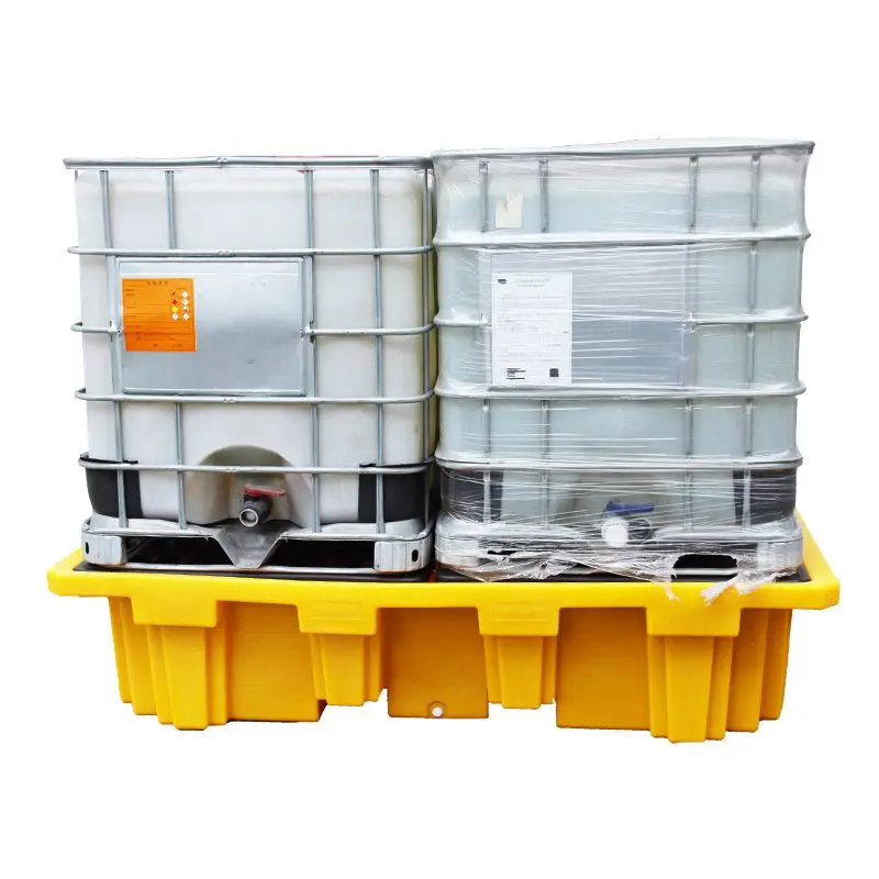 Big Sump Capacity Chemical Spill Bund Oil Tank Spill Tray Ibc Spill Containment Pallet With Sump