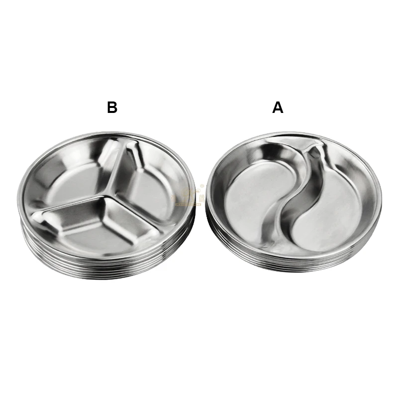 High Quality Round Korean Style Dish Plate Stainless Steel Sauce Dish