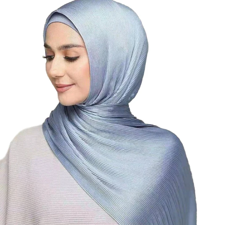 OXGIFT New thin natural light wrinkled scarf hijab scarf muslim for women
