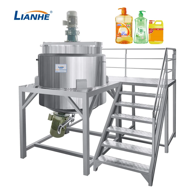 Liquid Washing Homogenizer Mixer With Heating Laundry Detergent Liquid Soap Making Machine Small Line Production