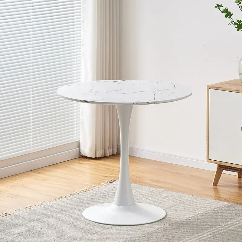 luxury modern home furniture white restaurant dinning table round mesas marble top dining table