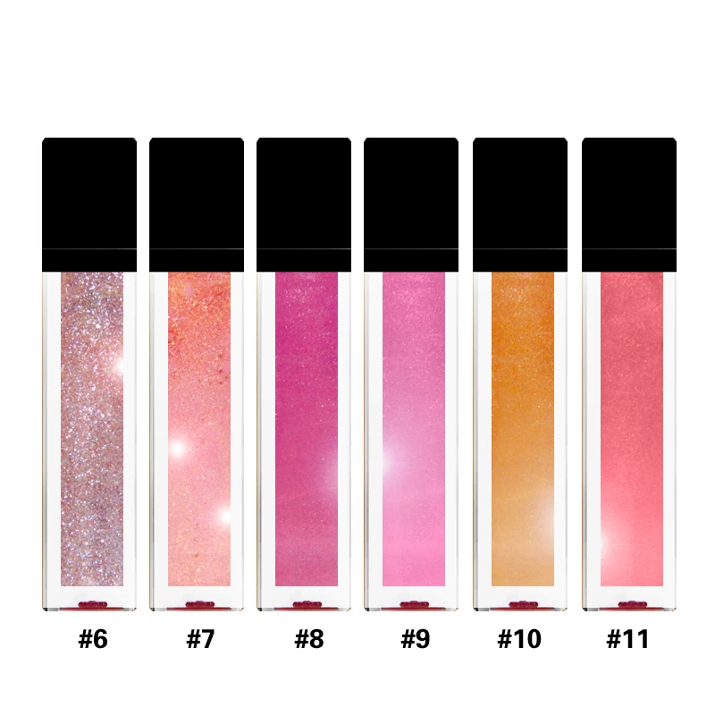 
Wholesale Custom Clear Shiny Glow Holographic Glitter Diamond Lipgloss Private Label Make Your Own Organic Lip Gloss Vendor 