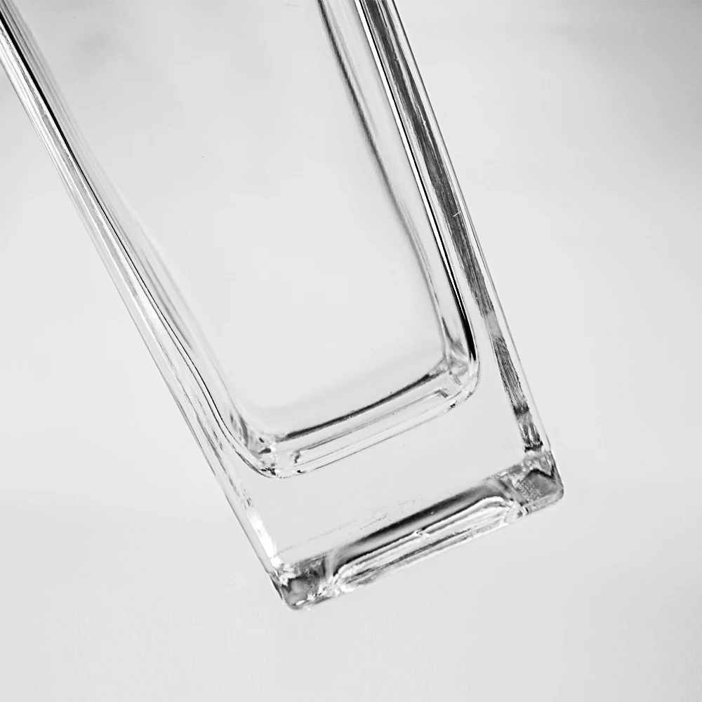 Whiskey Gin square Glass Bottle 500ml Rectangle Crystal Vodka