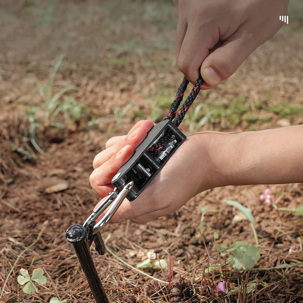 2.3M Pulley Heavy Duty Adjustable Grow Light Ratchet Rope Hanger for Camping Awning Wind Rope Tent Fixed Buckle Pulley Tensioner