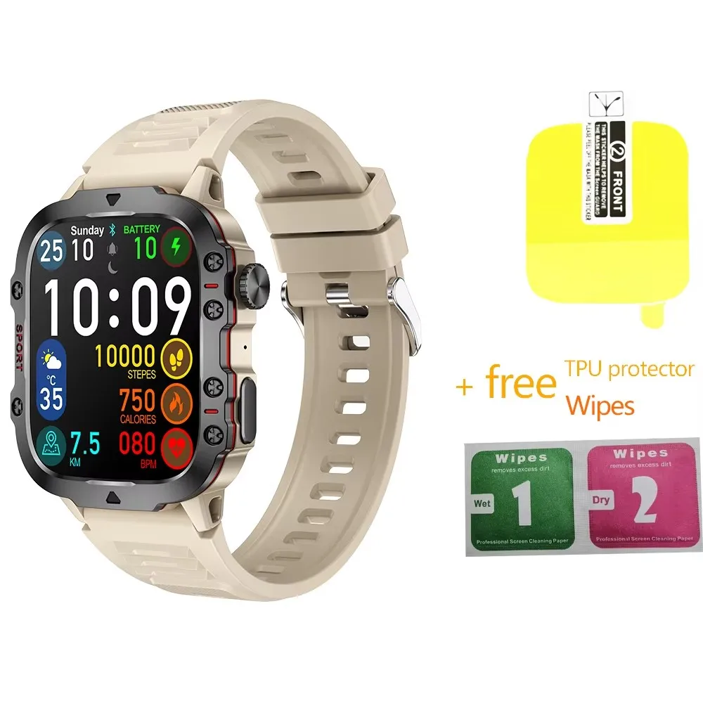 3ATM Newest 1.96 Inch Watch for Men Smart Watch 2024 QX11 Fitness Tracker Heart Rate with Blood Pressure Smartwatch