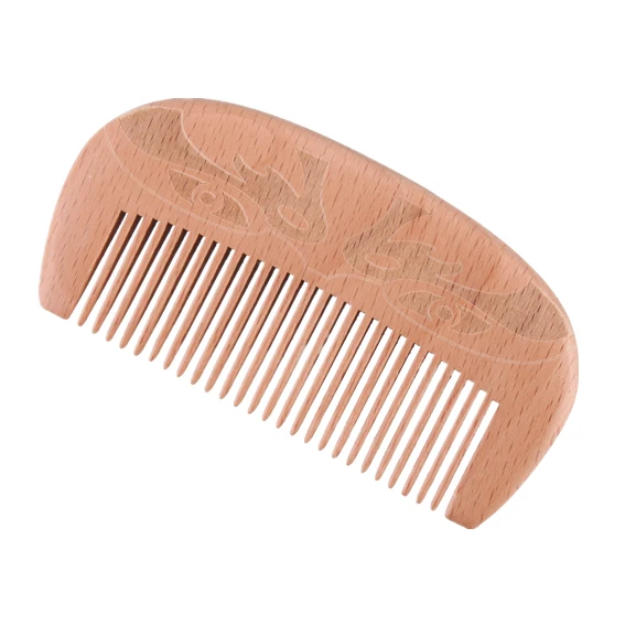 Wholesale Private Label Pocket Size Hair Combs Custom Logo Natural Wood Beard Comb For Travel