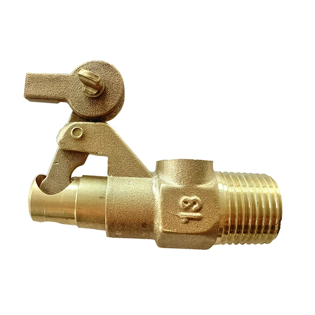 Right-angled Elbows vertical adjustment 90 degree Brass water tank float floating ball valve for water tank
