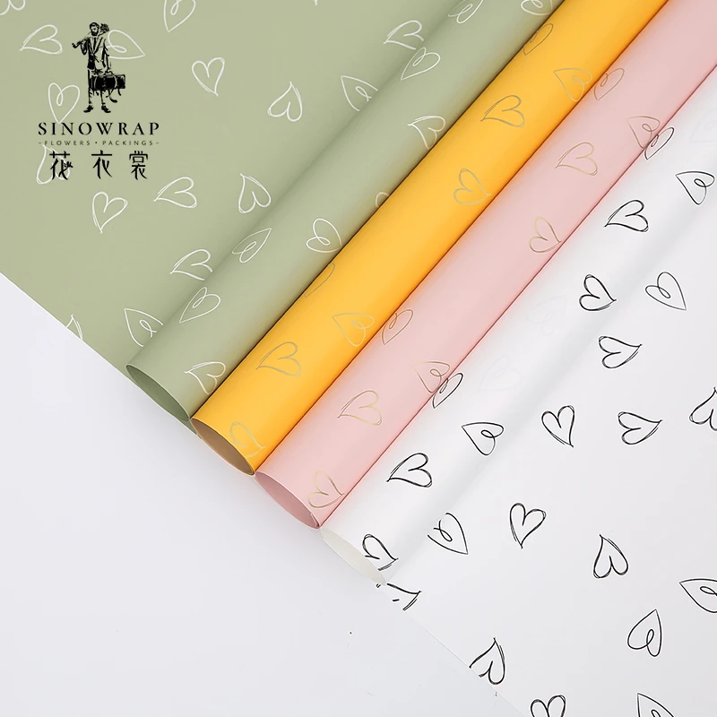 Newese Printed Design Love Style Thicker Flower Bouquet Wrapping Paper
