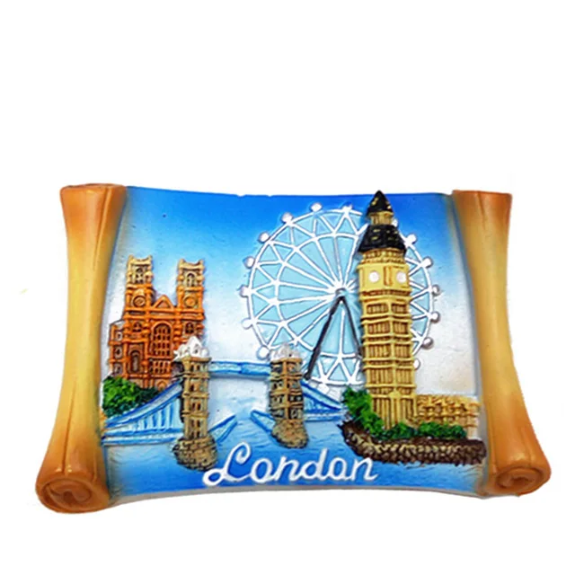 3D Resin Magnets Custom Design London Souvenir Gifts Polyresin Fridge Magnet For Home Decor