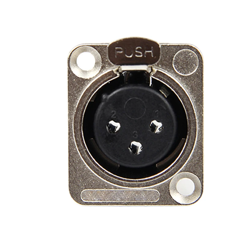 nickle housing female 3 pin XLR chassis connectors