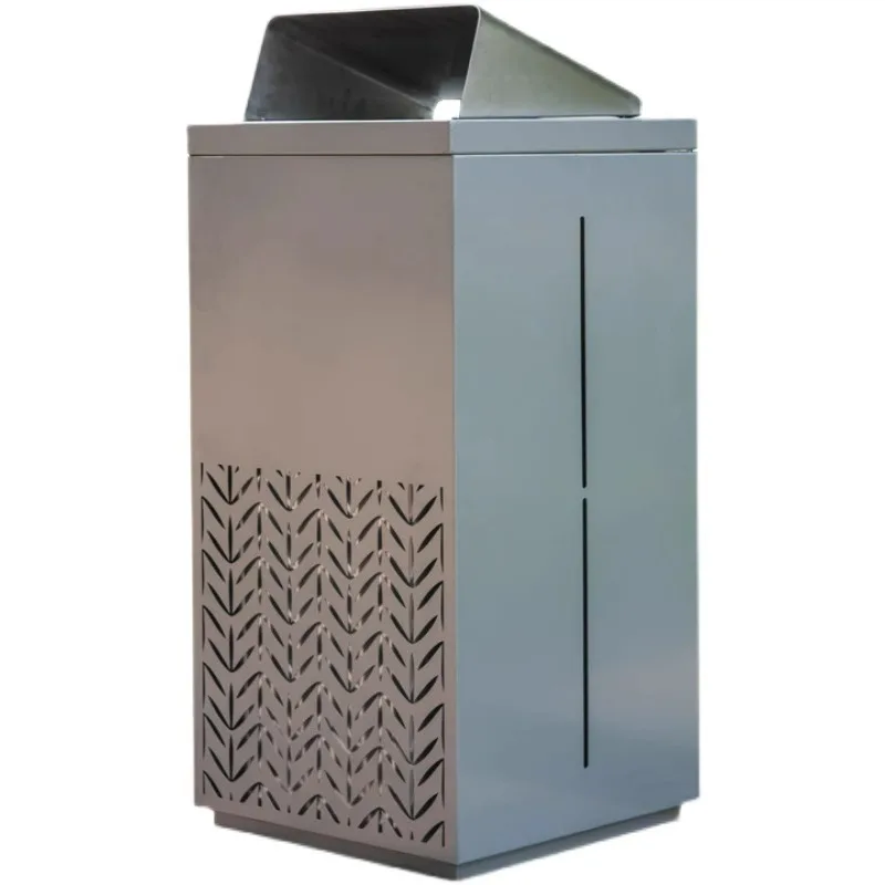 Factory price stainless trash bin metal waste bins decorative garbage bins outdoor trash can