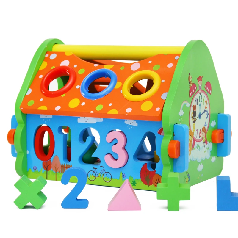 1,2,3,4 Years Old Children Toys Math Learning Educational Shape Digital Matching Kids Toddler Toys Wooden Toys Montessori