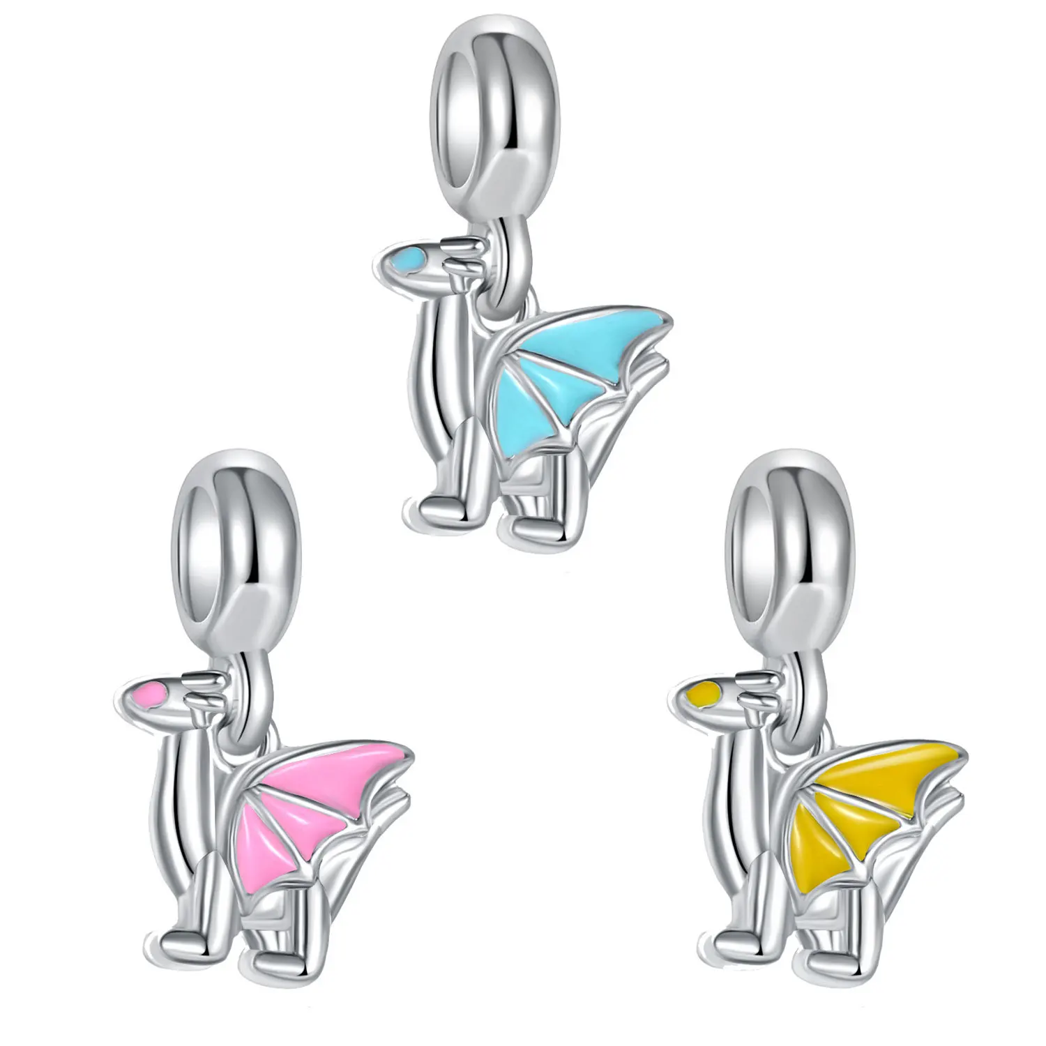 Cartoon Bracelet Necklace Dinosaur Pendant Bracelet Beaded Mobile Phone Chain DIY Bracelet Animal Pendant