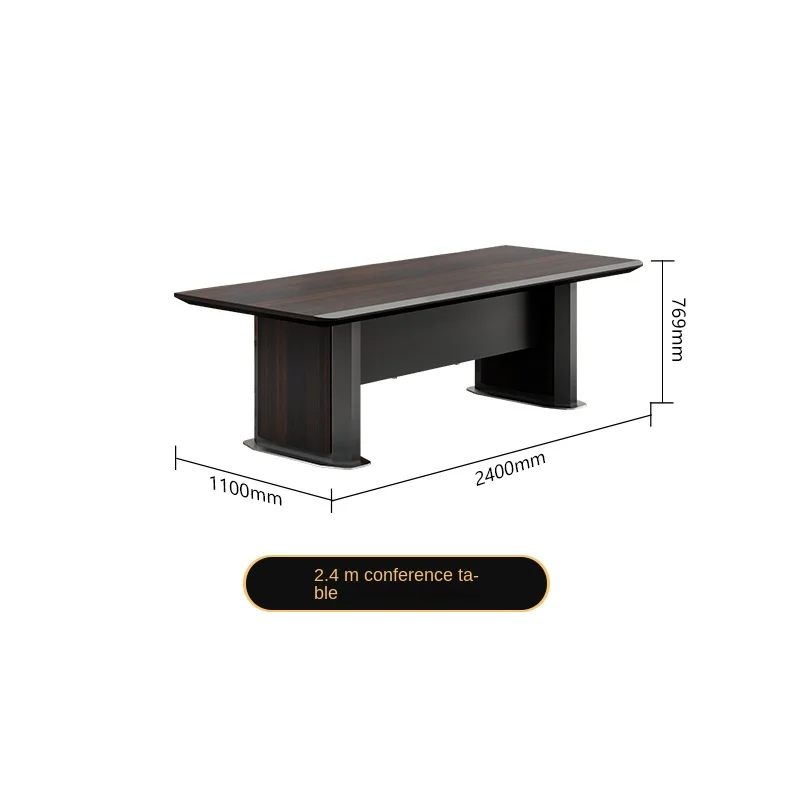 Modern High-End Light Luxury Metal Strip Table Creative Design Conference Room Long Office Furniture Large Office Negotiation