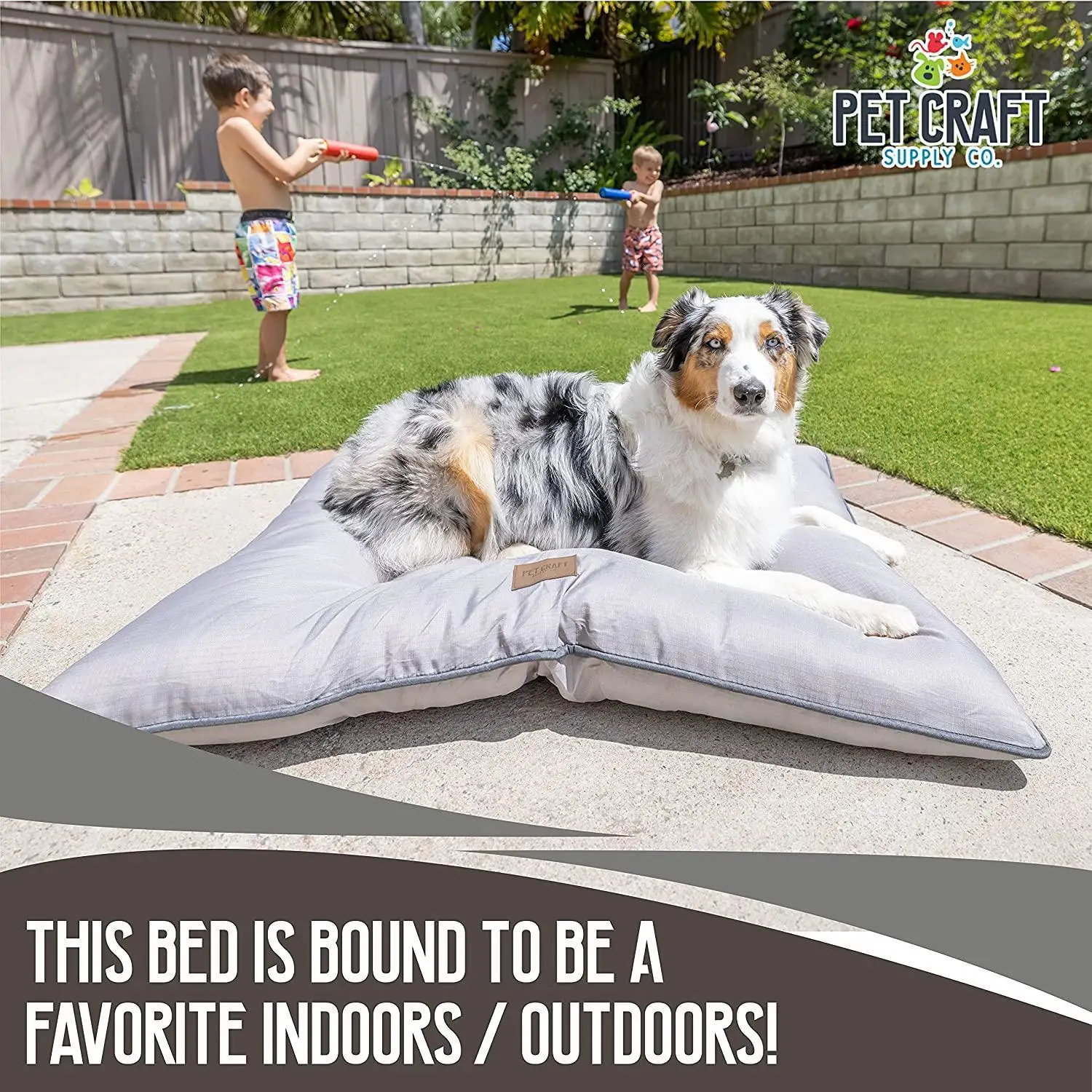 ZYZPET Pet Snoozer Calming Indoor Outdoor All Season Water Resistant Durable Dog Bed, Cloud, Large