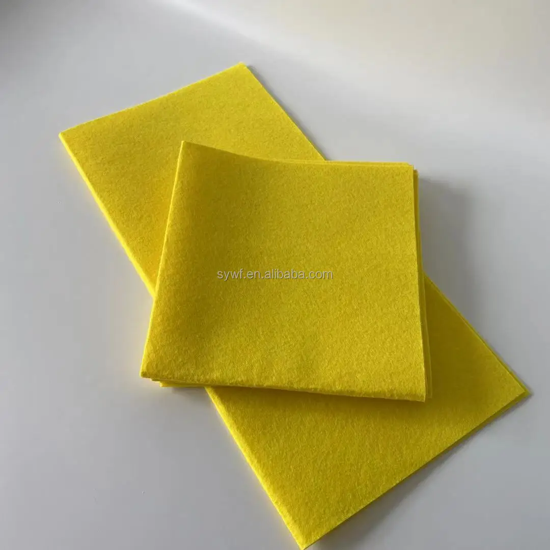 Трикотажная Ткань вискоза полиэстер микрофибра Очищающая ткань желтая ткань