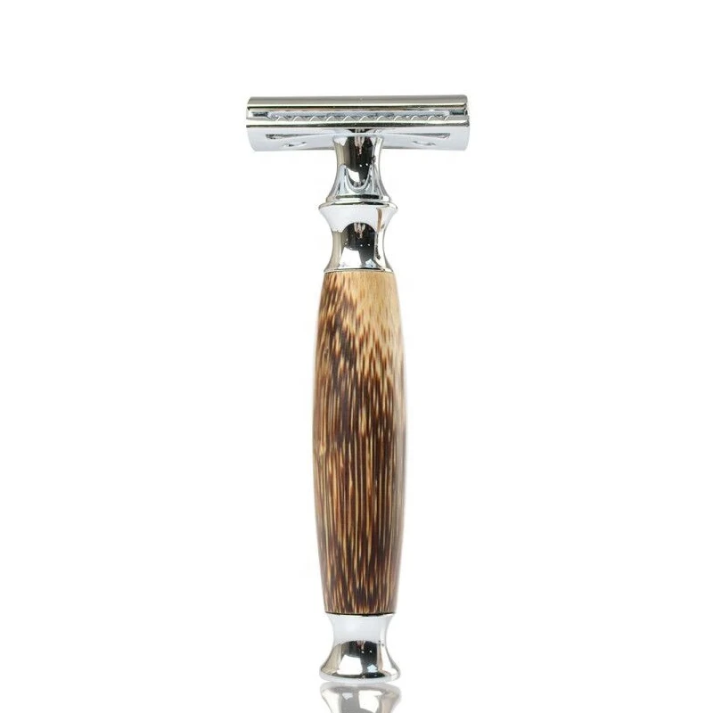 BIGROC BRASS Handle Material Handle Gold Bamboo Razor Biodegradable  Bamboo Wooden Safety Razor