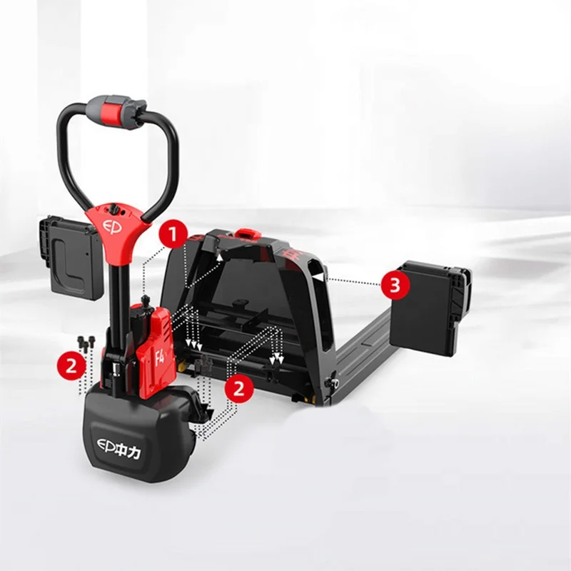 EP F4 Trucks Forklift Pallet Fork Lift 1.5 Ton 2 Ton mobile Lithium Electric mini semi automatic hydraulic Forklift jack