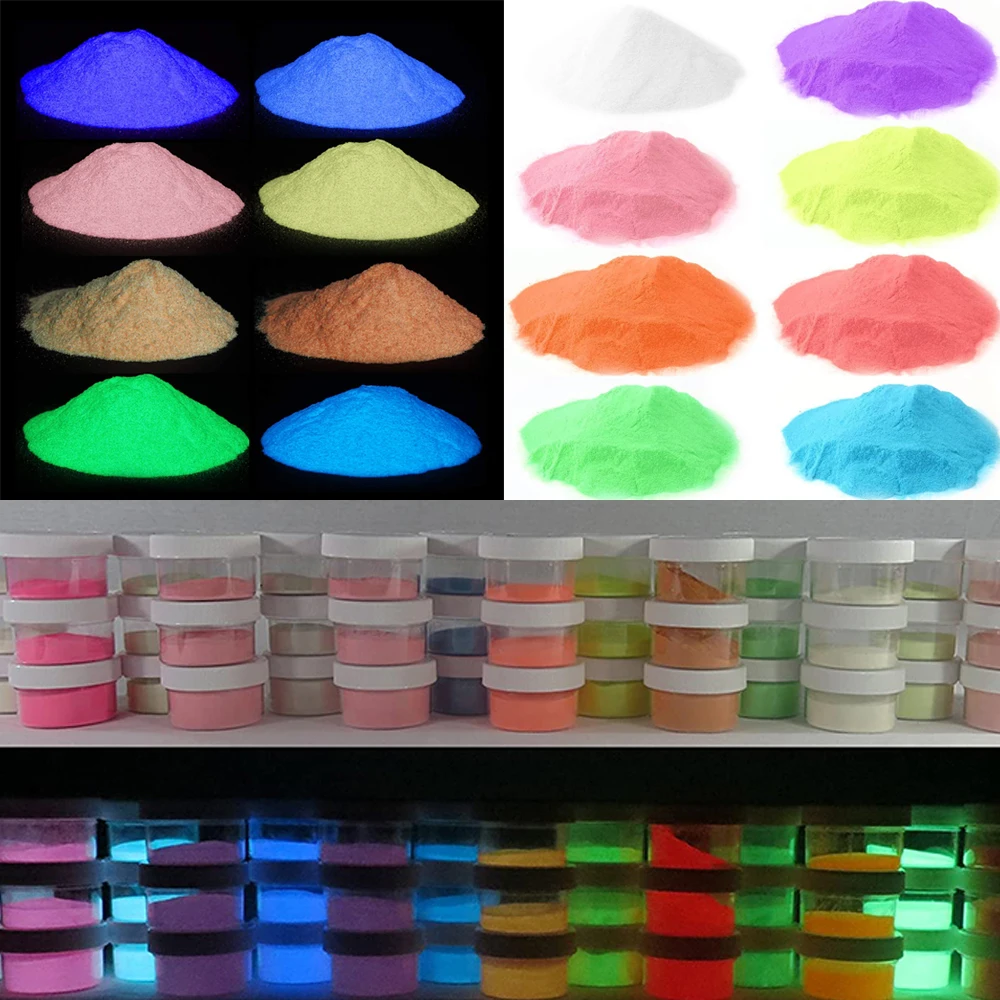 Luminous Pigment Chameleon Neon  Powder Glow In The Dark Nail Glitter Powder for Beauty Makeup