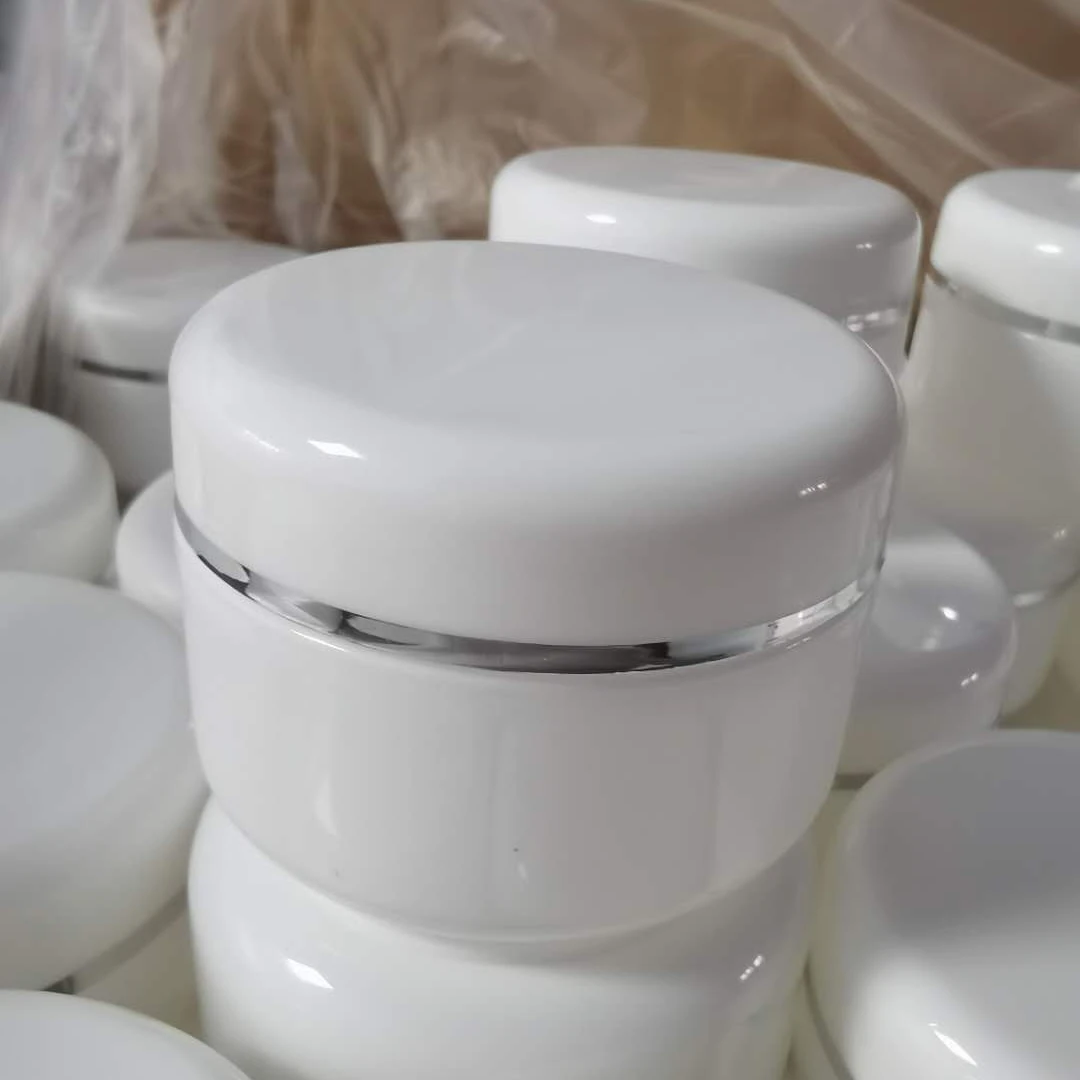 Plastic Cosmetic Makeup Face Cream Jar white plastic bottle