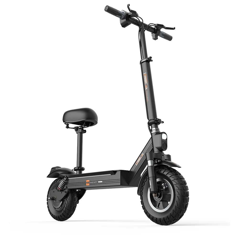 Aluminium Alloy Frame Motor 500W 10-inch Inflatable Tire Electric Scooter with Seat