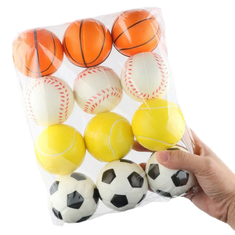 2024 Hot Selling Custom Logo 6.3cm PU Foam Anti-Stress Ball Multi-Sport Toy in Animal Shape-Soccer Basketball Tennis Football