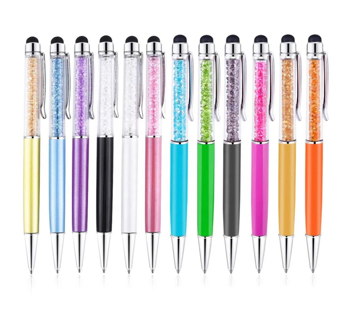 quality biro diamond princess pens oem pink rose golden bling girls fashion ballpoint pen stationary and school supplies