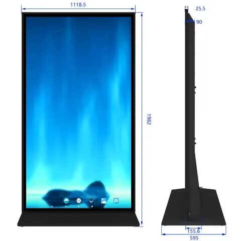 High quality 75 Inch 85inch Totem 4K Advertising Display Screen Android and CMS remote control for shopping mall