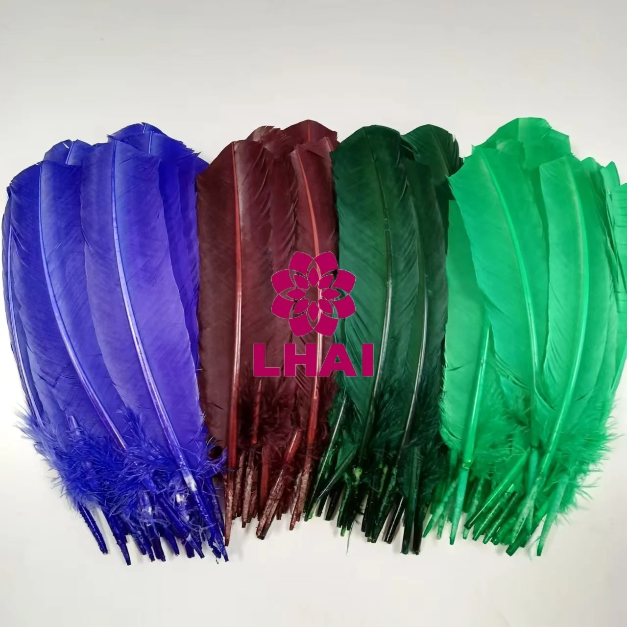 Wholesale 25-30 cm 10-12 Inch Multicolour Turkey Quills Feathers For DIY Craft Decor Costumes Accessories