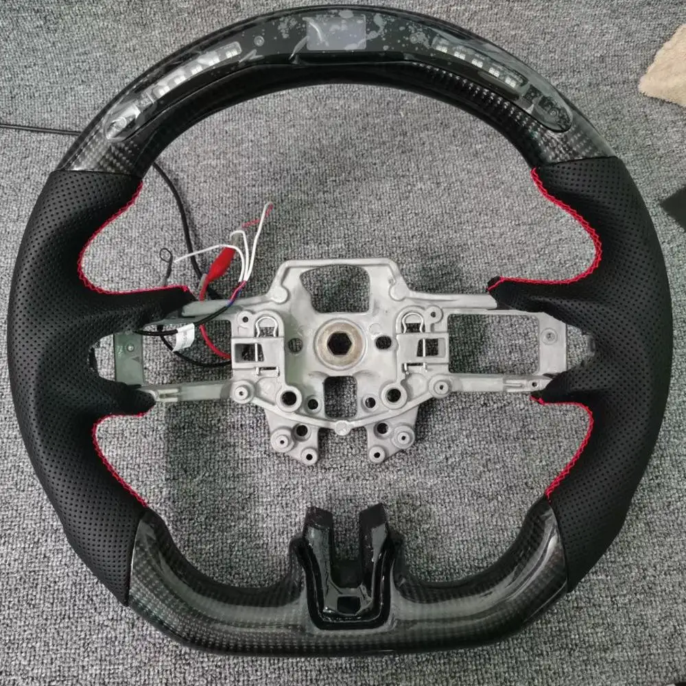 
 Carbon Fiber Steering Wheel Modification Car LED Steering Wheel For Ford Mustang 2008-2016  
